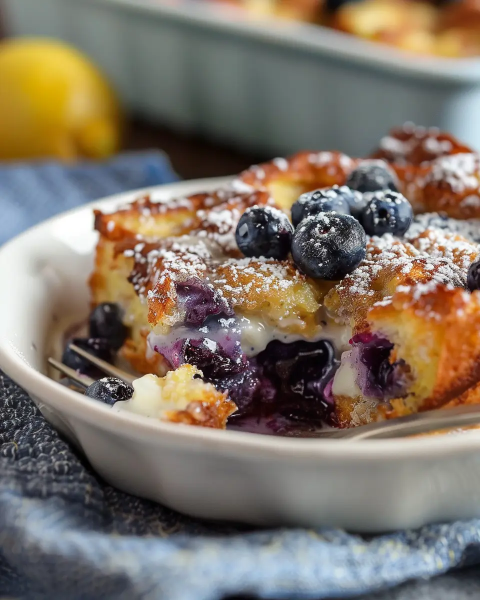 Blueberry Lemon French Toast Casserole: Easy Overnight Delight