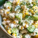 Street Corn Creamy Cucumber Salad