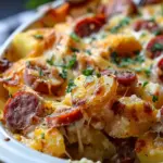 Kielbasa Sausage Cheesy Potato Casserole