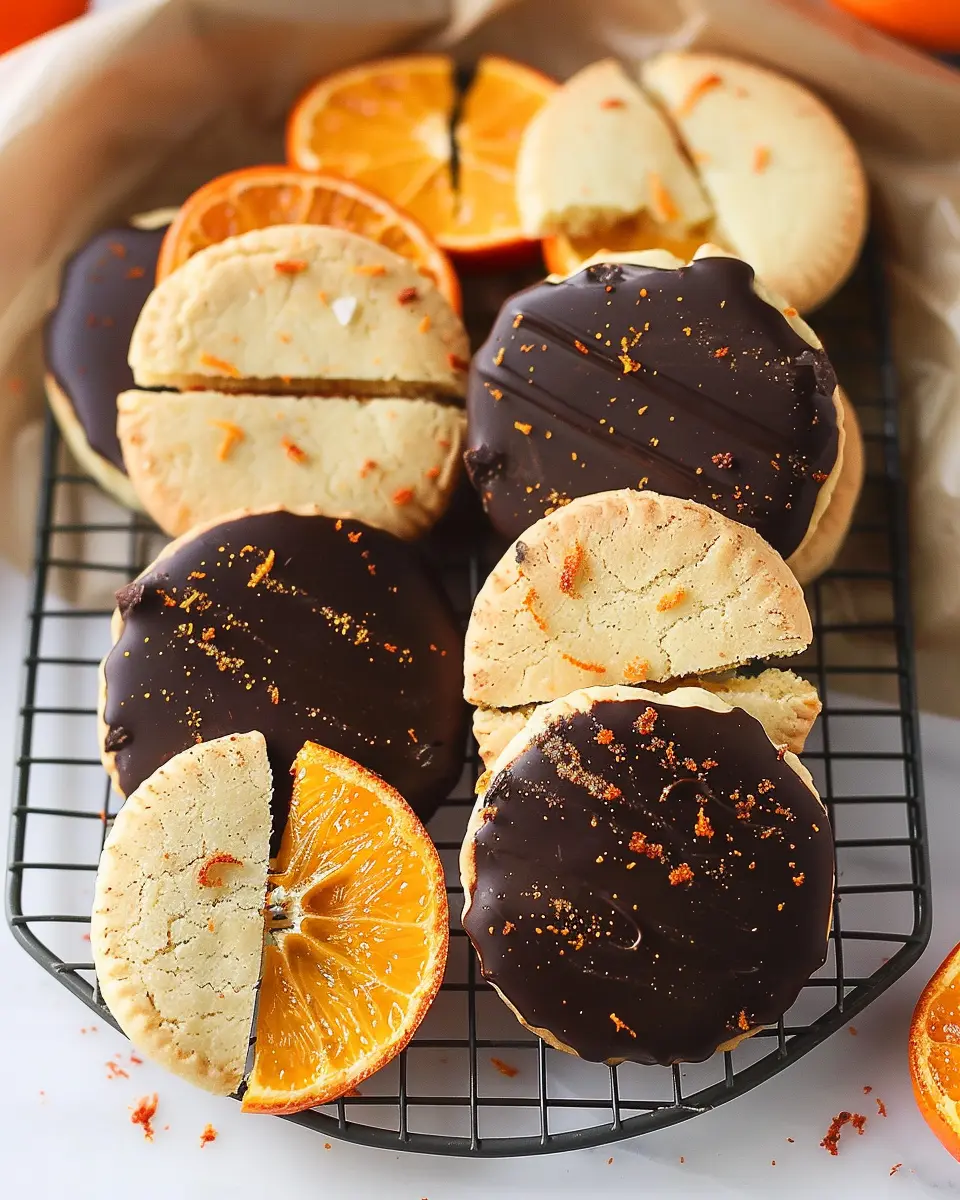 Chocolate Dipped Orange Shortbread Cookies: A Sweet Indulgence