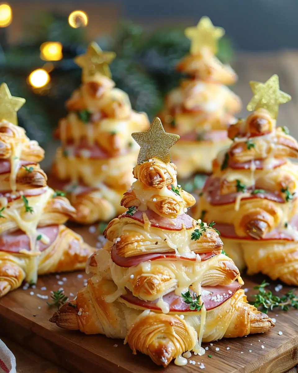 Ham cheese puff pastry Christmas trees: Easy festive delight for all