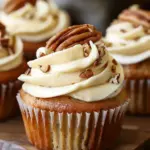 Banana Cinnamon Pecan Cupcakes with Cream Cheese