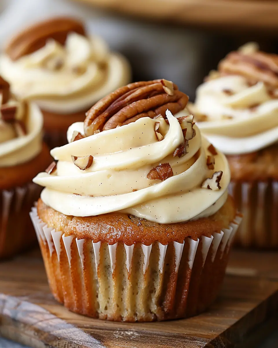 Banana Cinnamon Pecan Cupcakes: The Best Cream Cheese Delight