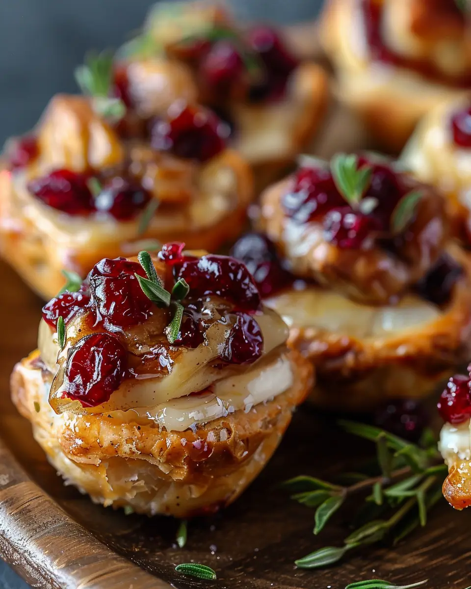 Baked Cranberry Brie Bites: Easy Turkey Bacon Appetizer Delight