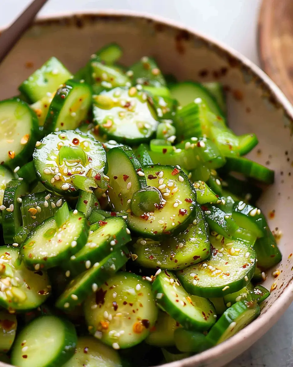 Spicy Cucumber Salad: Refreshing Twist with Turkey Bacon Delight