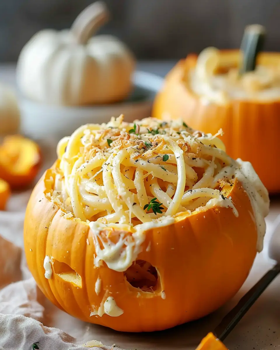 Pumpkin Alfredo Pasta Cauldrons: Easy &amp; Indulgent Comfort Food