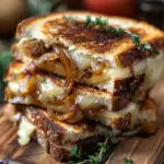 Pear & Apple Grilled Cheese With Caramelized Onions