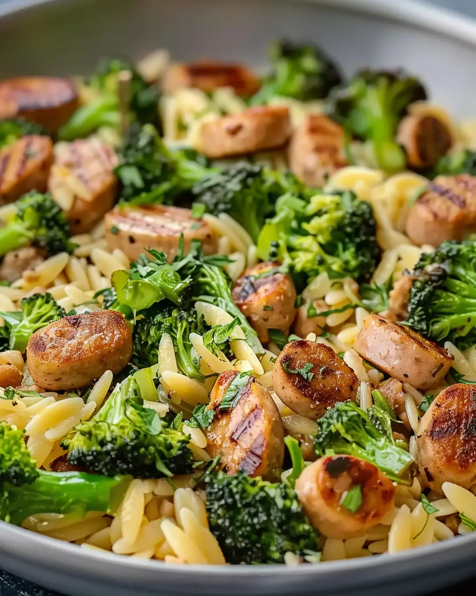 Chicken Sausage and Broccoli Orzo: The Easy Weeknight Delight