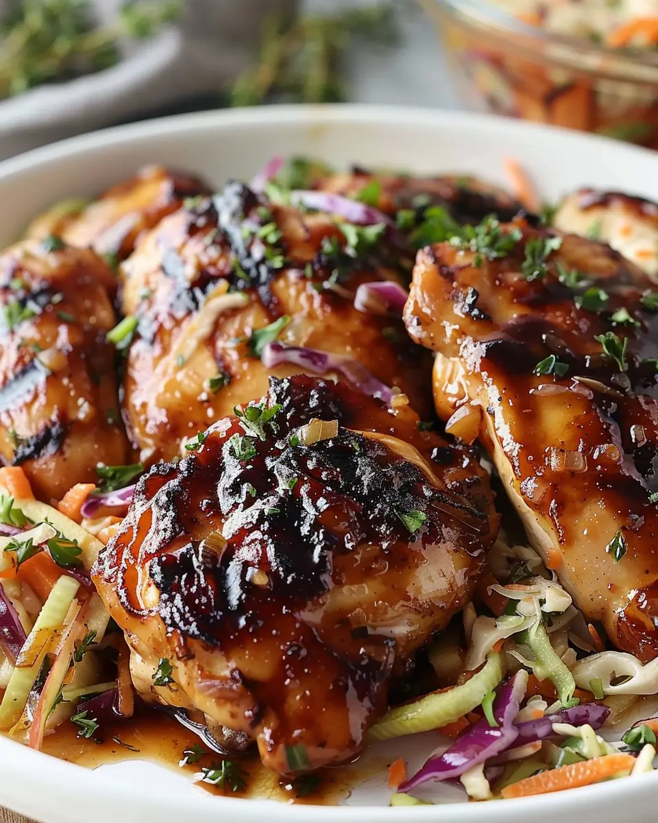 Sticky Apple Cider Chicken: Easy Recipe with Crisp Autumn Slaw