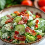Crunchy Cucumber Salad with Bacon