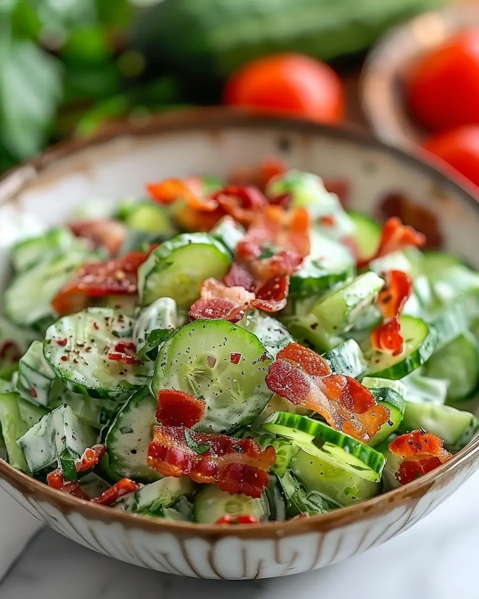 Crunchy Cucumber Salad with Turkey Bacon: The Best Fresh Twist