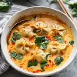 Easy Thai Coconut Curry Dumpling Soup