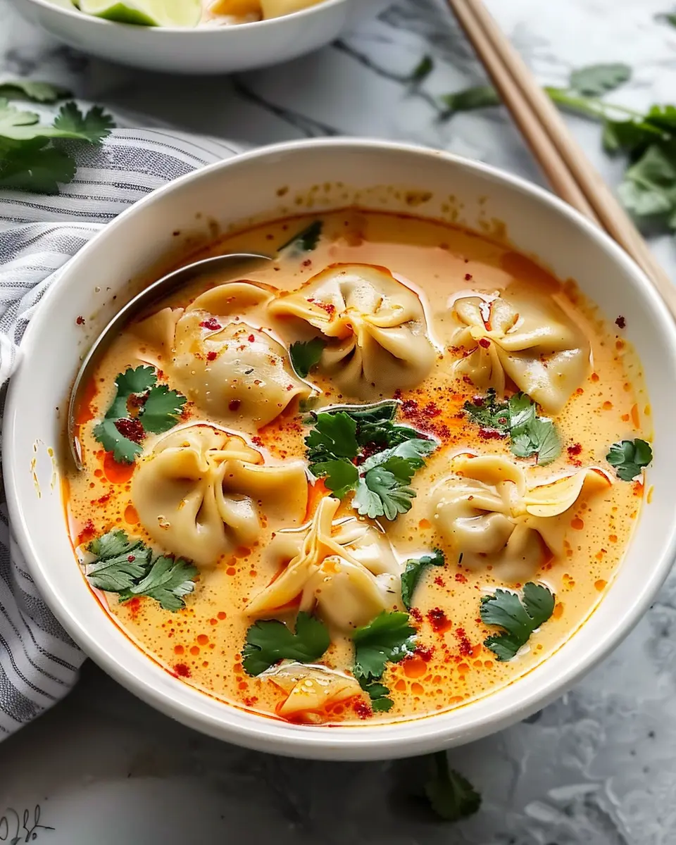 Easy Thai Coconut Curry Dumpling Soup: A Cozy, Flavorful Delight